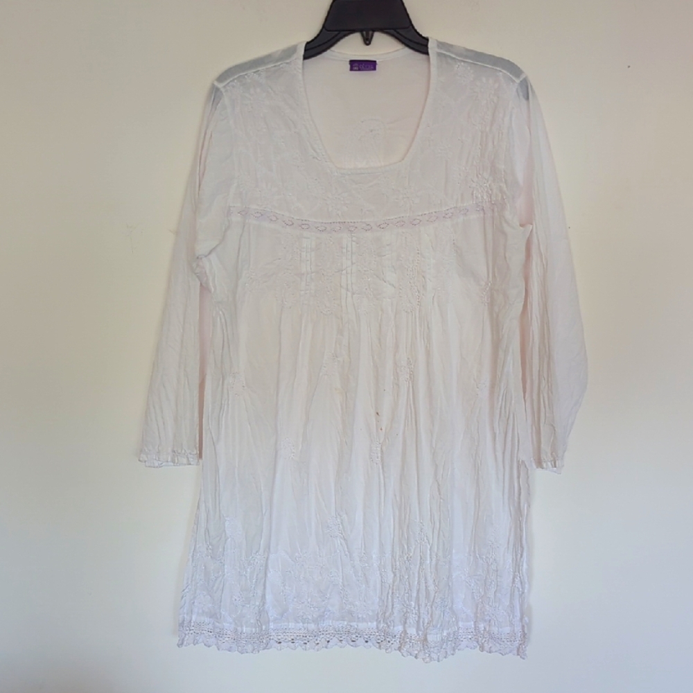 Sevya White Long Sleeve Tunic